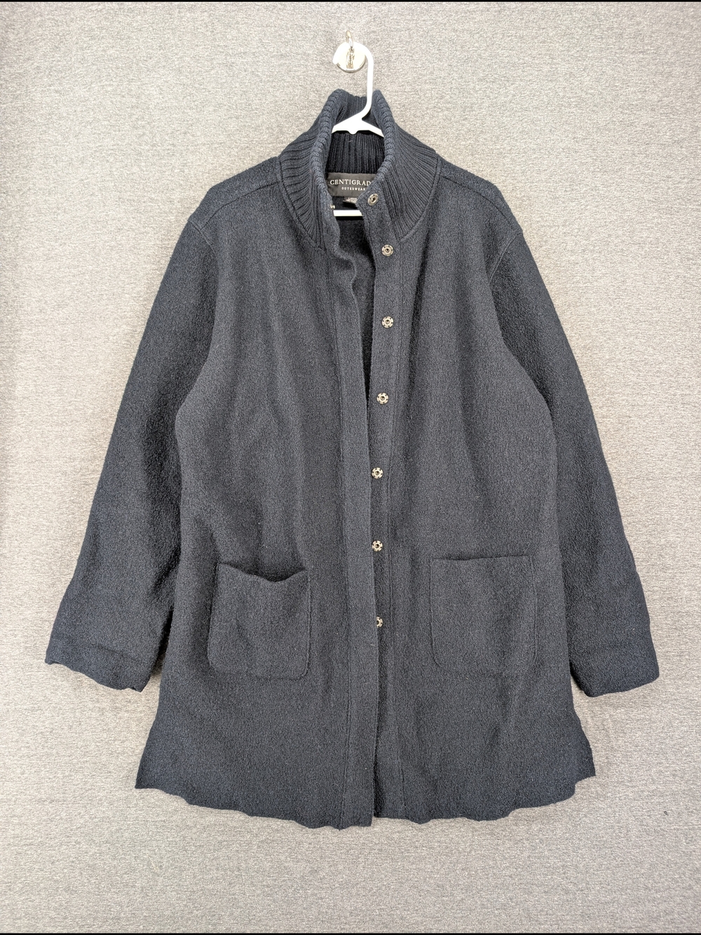 Centigrade outerwear knit sweater jacket - 100% Wool